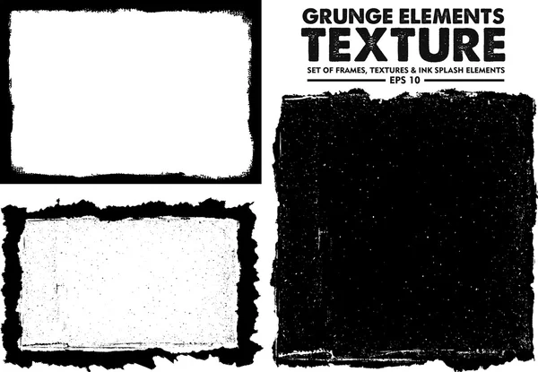 Grunge Frame Textur Set — Stockvektor