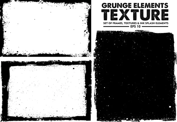 Grunge rámečku texturou sada — Stockový vektor