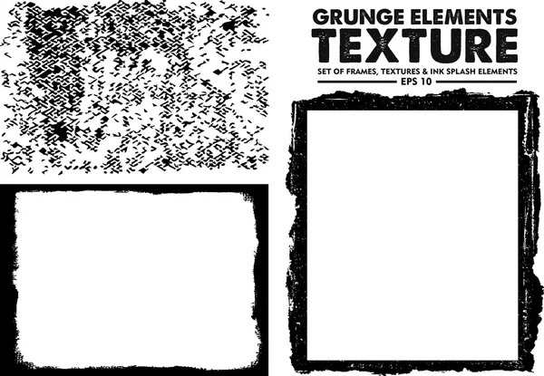 Grunge rámečku texturou sada — Stockový vektor