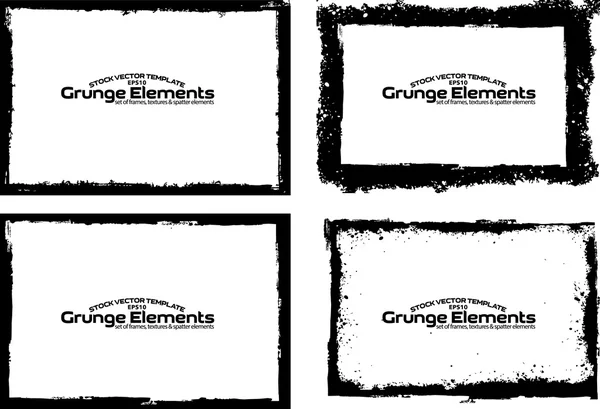 Conjunto de textura Grunge frame — Vetor de Stock