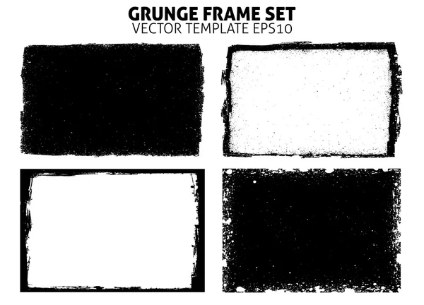 Grunge cadre texture ensemble — Image vectorielle