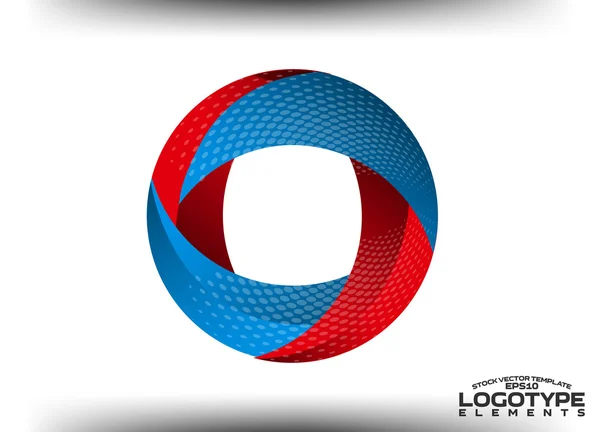 Loop del cerchio astratto Modello logo — Vettoriale Stock