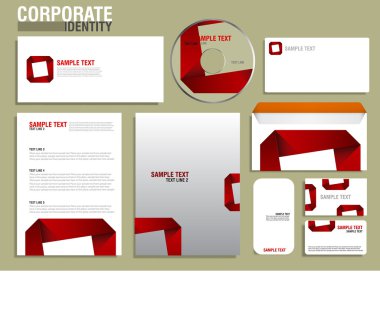 Beyaz kurumsal kimlik şablonu