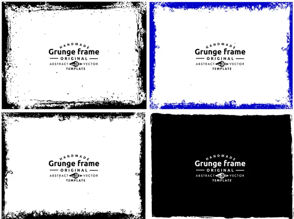 Set di texture Grunge frame — Vettoriale Stock