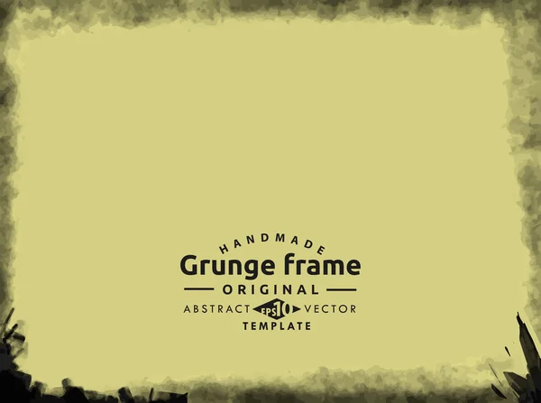 Marco grunge textura abstracta fondo — Vector de stock