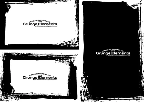 Σύνολο υφή πλαίσιο grunge — Διανυσματικό Αρχείο