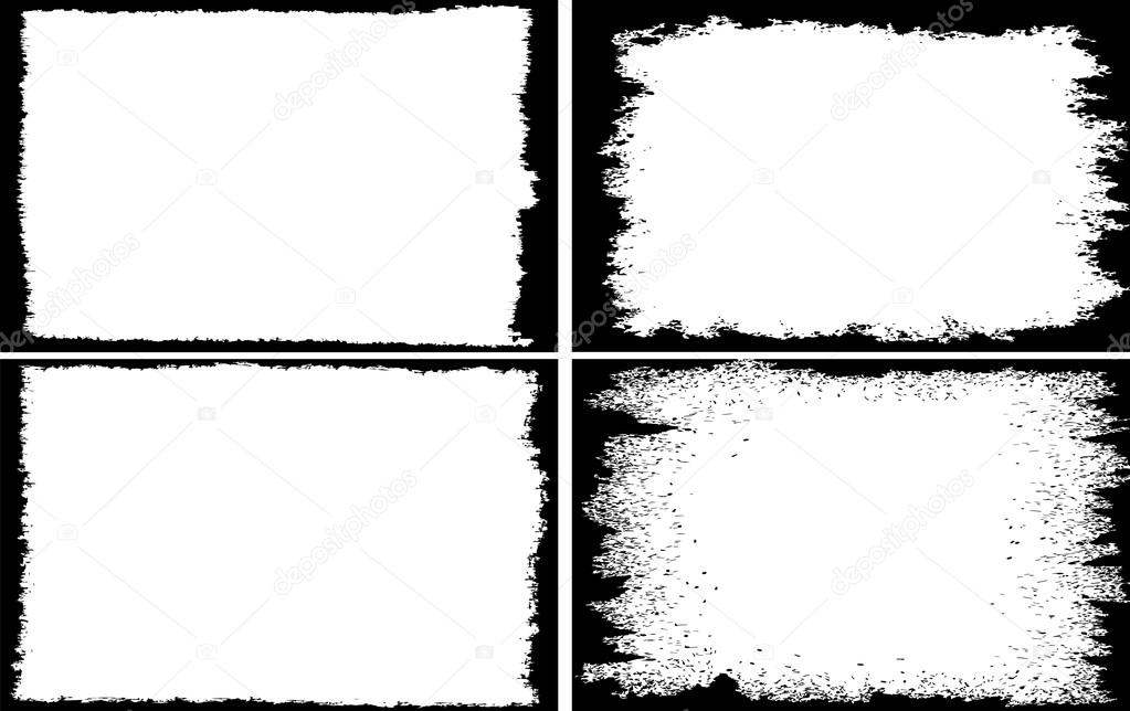 Grunge frame texture set