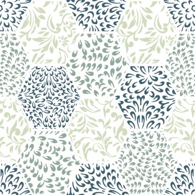 Kesintisiz renkli arka plan içinde hex soyut egzotik desenli