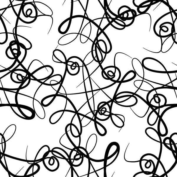 Απρόσκοπτη υπόβαθρο με μοτίβα doodle κουβάρι — Διανυσματικό Αρχείο
