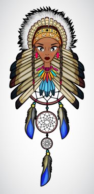 Kızılderili Kızılderili kız çizgi ile rüya avcısı film