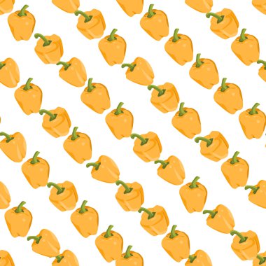 Kesintisiz renkli arka plan sarı biber ile çapraz yerleştirilmiş