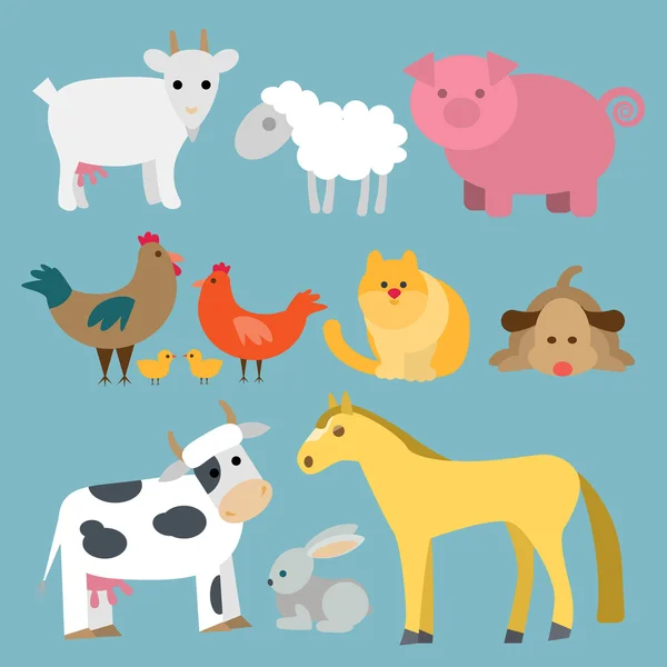 düz tasarım evcil hayvanlar