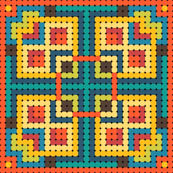 Цветной узор для бусин с квадратами — стоковый вектор