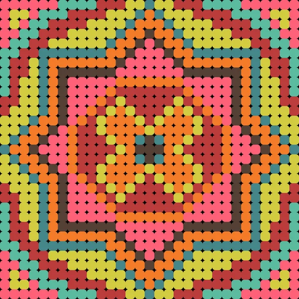 Modèle coloré pour perles avec étoile et fleur — Image vectorielle