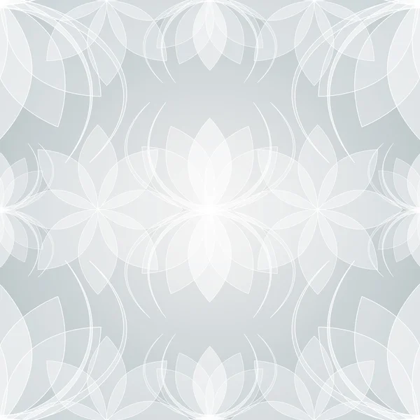 无缝背景与软白花 — 图库矢量图片