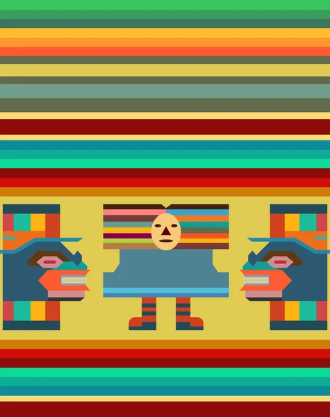 Kleurrijke naadloze achtergrond met Mexicaanse motief — Stockvector