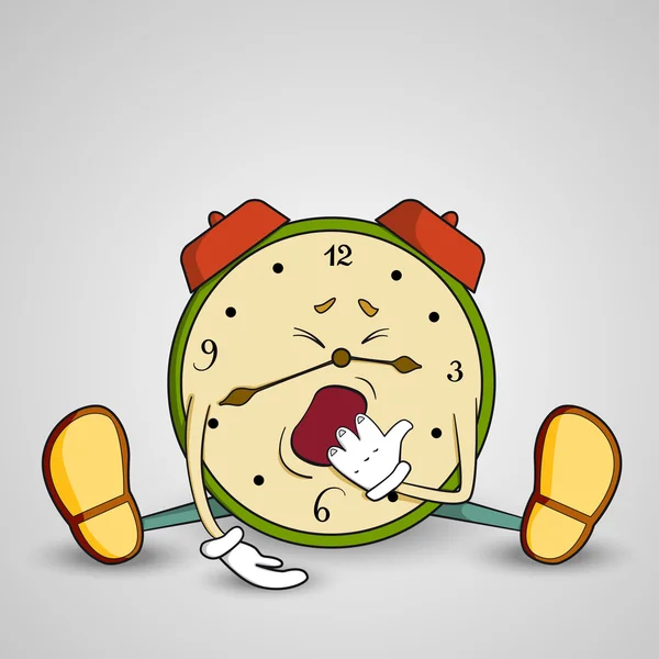 Uykulu çalar saat yawns