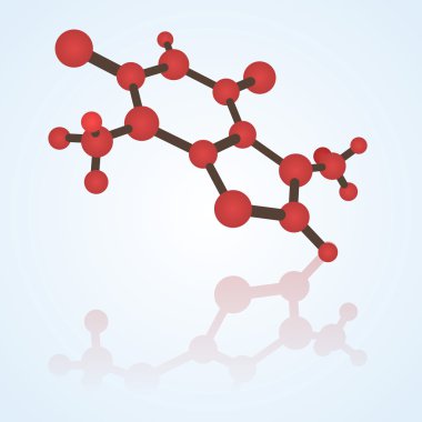 Yansıması ile molekül çizimi