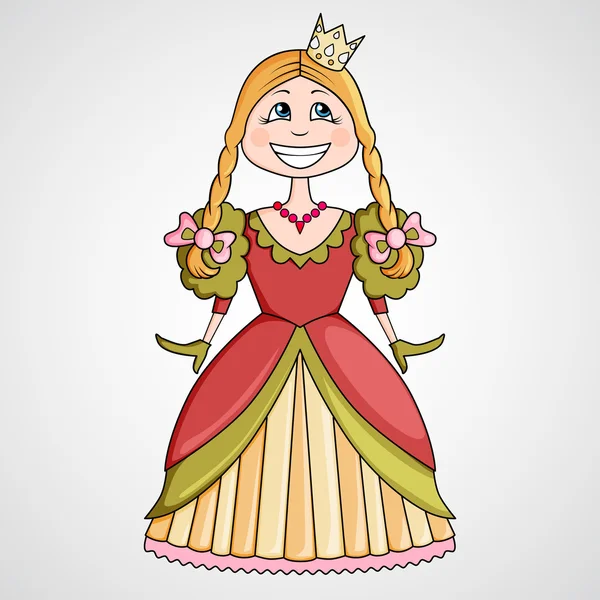Kreslený legrační malá princezna — Stockový vektor