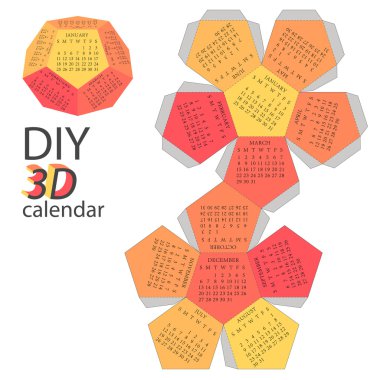 Düzeni 3d takvimi - do It yourself - DIY
