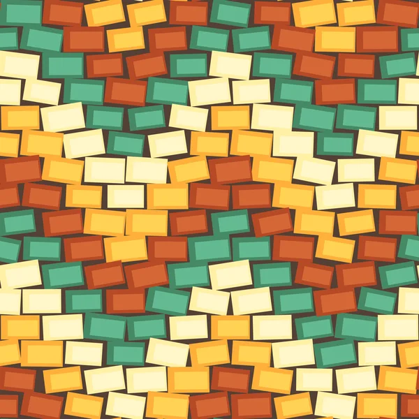 Fond sans couture en briques colorées — Image vectorielle