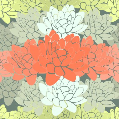 Kesintisiz renkli arka plan ile nilüferler