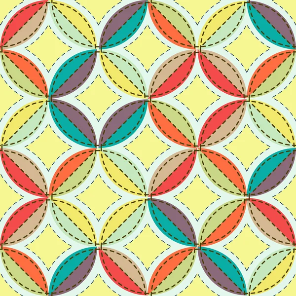 Abstrait fond coloré sans couture dans le style patchwork — Image vectorielle