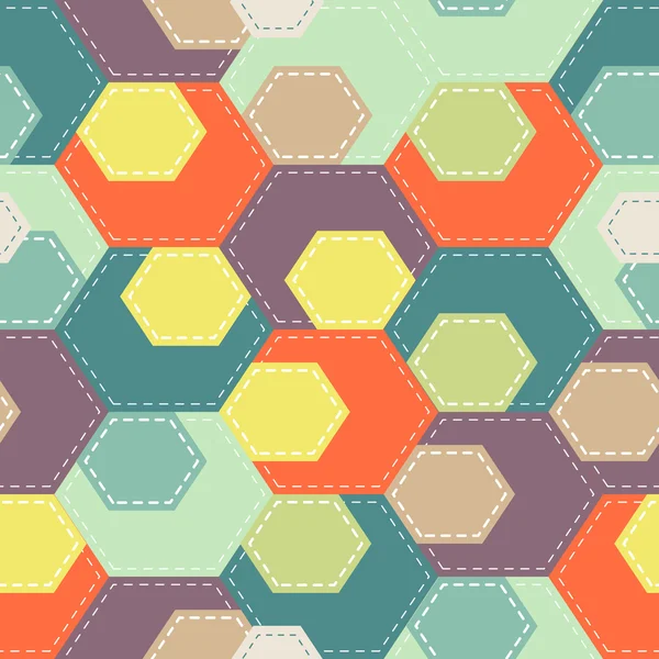 Fondo colorido sin costuras abstracto en estilo patchwork — Vector de stock