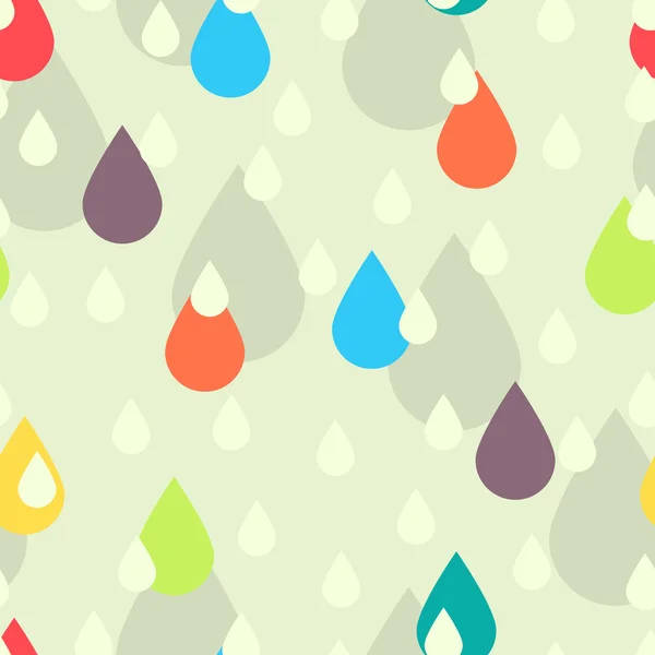 Fondo colorido abstracto sin costuras con gotas — Vector de stock