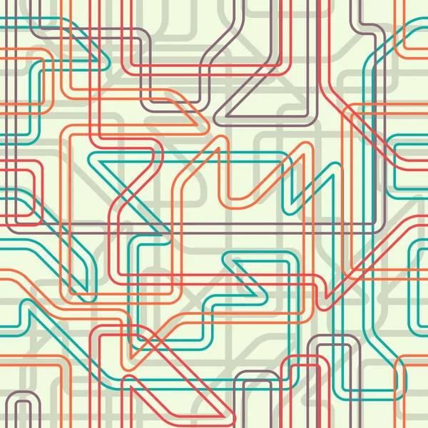 Naadloze abstracte kleurrijke achtergrond gemaakt van kleurrijke lijnen — Stockvector
