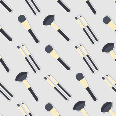 Kesintisiz renkli arka plan fırçalar için yapılan makyaj