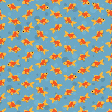 İn goldfish düz tasarım kesintisiz renkli arka plan yaptı