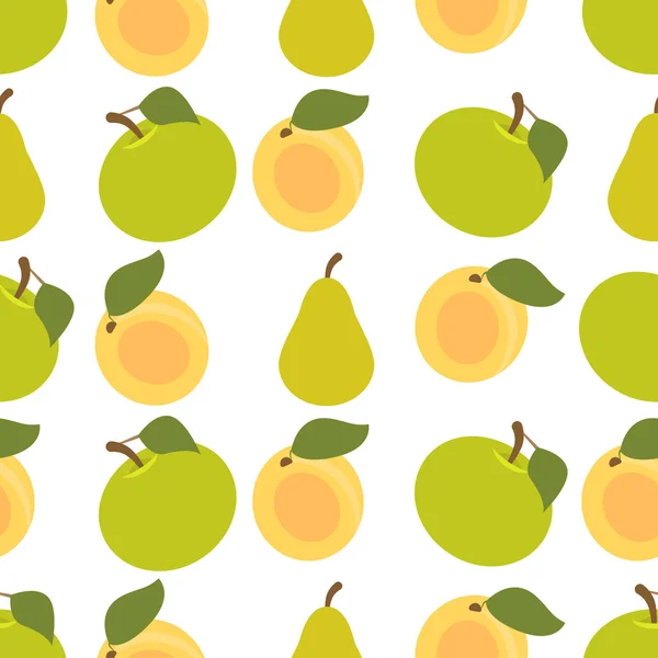 Fondo colorido inconsútil hecho de frutas — Archivo Imágenes Vectoriales