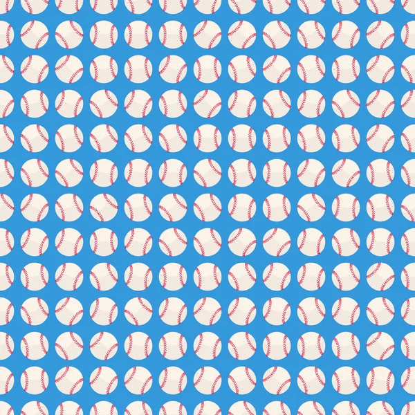 Fond coloré sans couture fait de boules pour le baseball — Image vectorielle