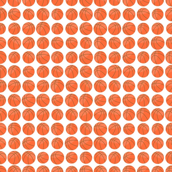 Fond coloré sans couture fait de boules pour le basket — Image vectorielle