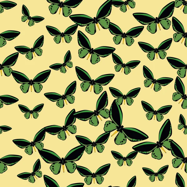 Fond coloré sans couture composé de papillons — Image vectorielle