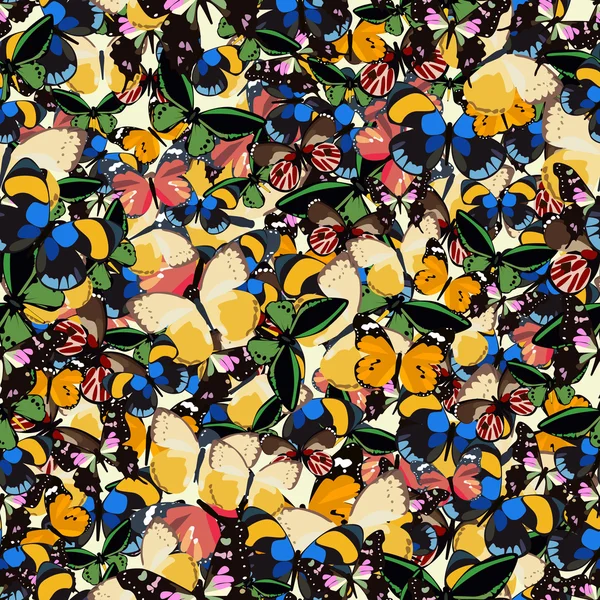 Farklı kelebekler kesintisiz renkli arka plan yaptı