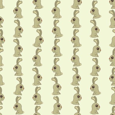 Sevimli tavşanlar karikatürler kesintisiz renkli arka plan yaptı