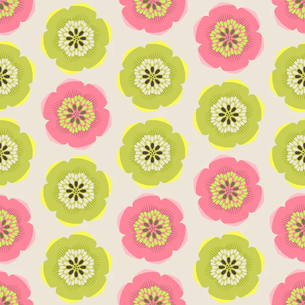 Fond coloré sans couture fait de fleurs abstraites — Image vectorielle