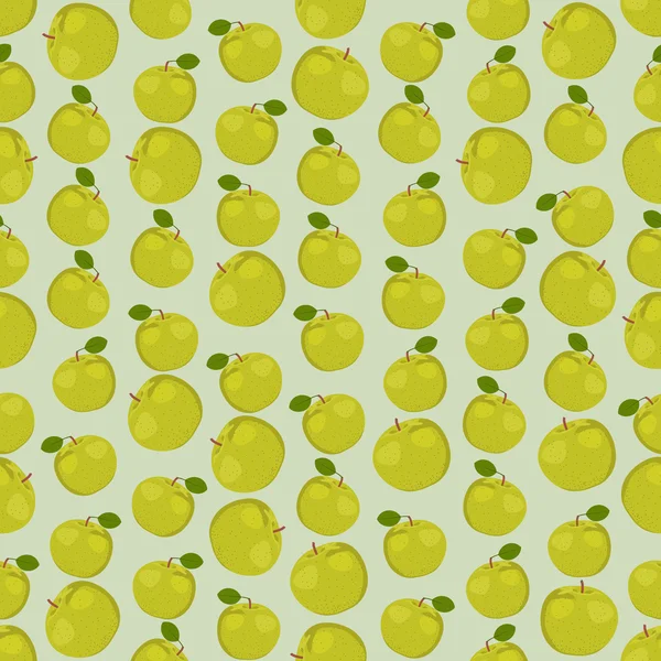 Fondo colorido inconsútil hecho de manzanas verdes — Vector de stock