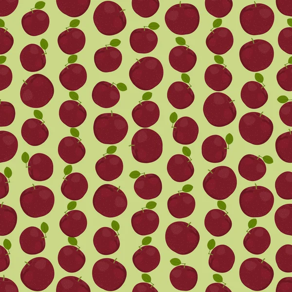 Fondo colorido inconsútil hecho de manzanas vinosas — Vector de stock