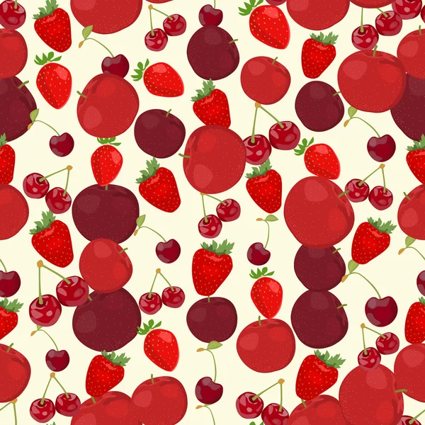 Бесшовный красочный фон из фруктов — стоковый вектор