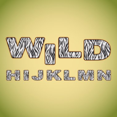 Zebra kürk taklit alfabesi