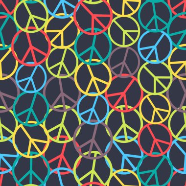 Kesintisiz renkli arka plan barış işareti yaptı