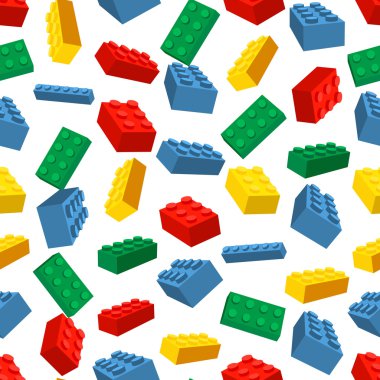 Seamless colorful background made of Lego pieces