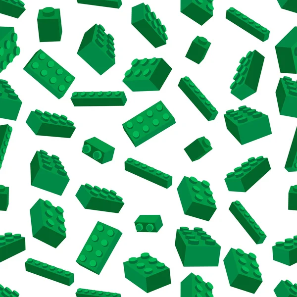 Seamless colorful background made of green Lego piece — Διανυσματικό Αρχείο