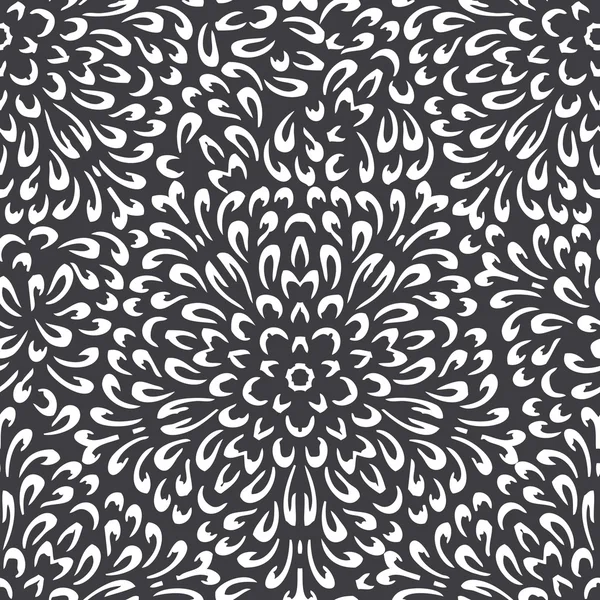 Siyah ve beyaz renklerde egzotik deseninin sorunsuz arka plan yaptı