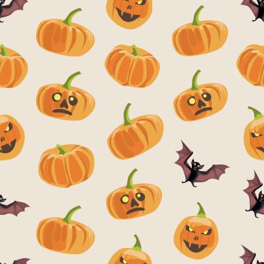 Kabak ve yarasa yapılmış sorunsuz renkli arka plan