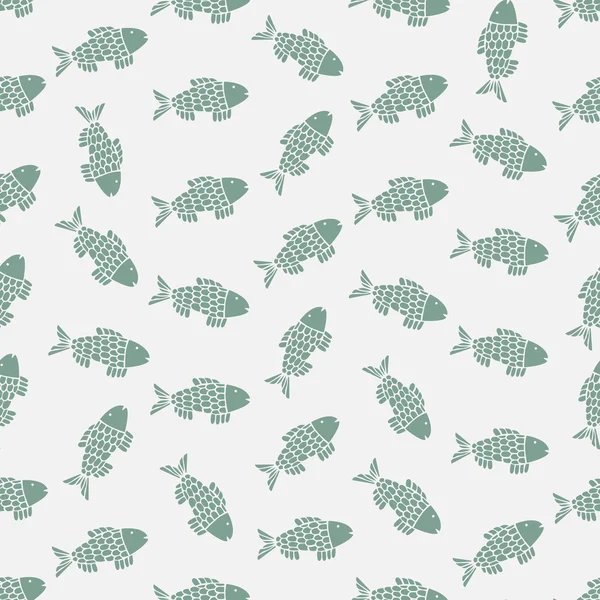 Fond coloré sans couture composé de poissons abstraits — Image vectorielle