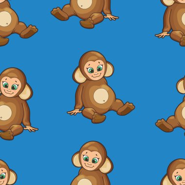 Bebek maymun gibi giyinmiş ile sorunsuz arka plan